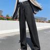 2022 Spring Autumn Korean Stytle Casual Retro Loose Women Straight Wide Leg Trousers High Waist Harajuku High Street Denim Pants