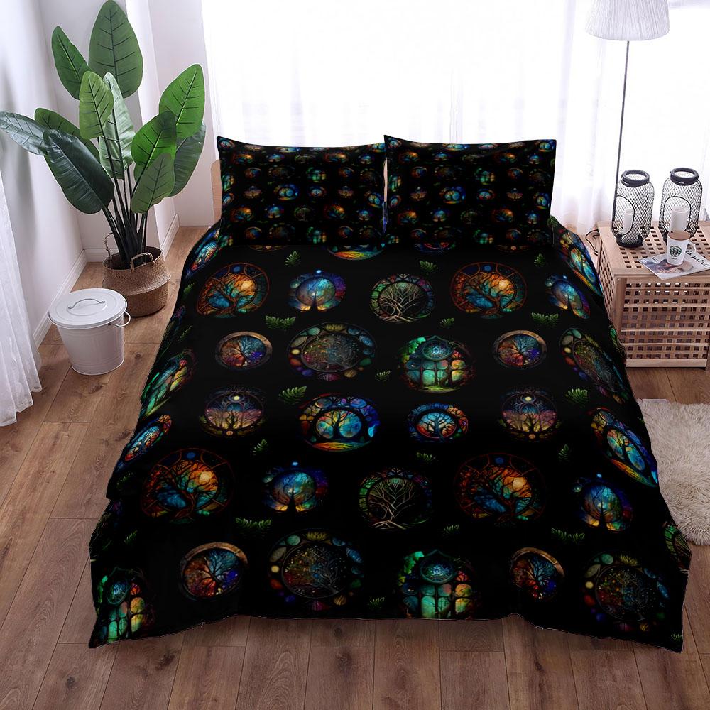 Yggdrasil Tree of Life Duvet Cover Set King Queen Double Twin Single Bed Linen Set