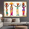 Abstract Black African Woman Canvas Paintings Ethnic Contemporary Posters and Prints Wall Art for Living Room Wall Decor Cuadros