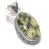 Prehnite Gemstone Handmade 925 Sterling Silver Jewelry Pendant 2.29" O8n75