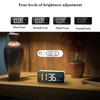 Voice Control Digital Alarm Clock TEMP 2 Alarms Snooze Night Mode Table Clock Power Switch 12/24H Rechargeable Music LED Clock