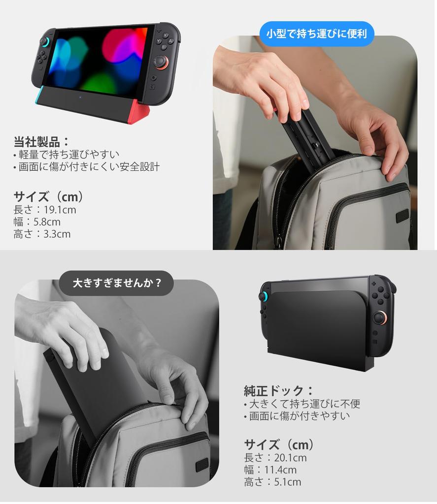 Antank S3 MAX Switch 2 Dock Compatible TV Dock for Switch with HDMI 2 USB Portable and Portable Dock – (2nd Generation) 4K@120Hz Output, Ports, Type-C