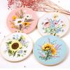 Floral Patterns Flower Embroidery Kit Colorful Embroidery Set Cross Stitch Set Adults