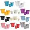 3Pcs Miniature Tin Bucket 1/12 Scale Hanging Small Bucket Multi-purpose Metal Bucket with Handle Dollhouse Accessories
