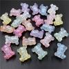 Acrylic Necklace Making Creative Materials Bracelet Shimmer 10pcs Luminous DIY Jewelry Accessories Bear Handmade Beads Accessories