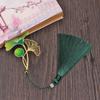 Supplies Hollow Chinese Style Tassel Pendant Painted Pagination Mark Book Clip Brass Bookmark