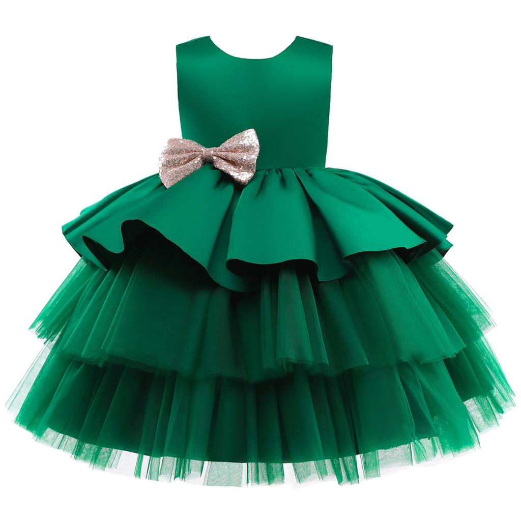 Toddler  Baby Girl Dress  Big Bow Baptism Dress for Girls First Year Birthday Party Wedding Dress Baby Clothes Tutu Fluffy Gown