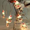 1pc Holiday LED Light String Christmas Decoration with Santa Snowman for Tree Room