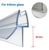 Shower Screen Seal Strip PVC Door Bath Shower Seal Strips for 4-6mm Glass 20mm Gap Glue-free Waterproof Weatherstrip #40 #50
