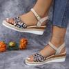 Fashion Women Fashion Platform Sandals 2024 Summer Peep Toe Wedges Gladiator Sandals Woman Non Slip Thick Soled Beach Shoes 36-43