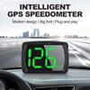 Universal Car HUD Head Up Display GPS Hud Digital Speedometer Big Font Speed Meter KMH for All Car Truck Plug and Play Auto Part