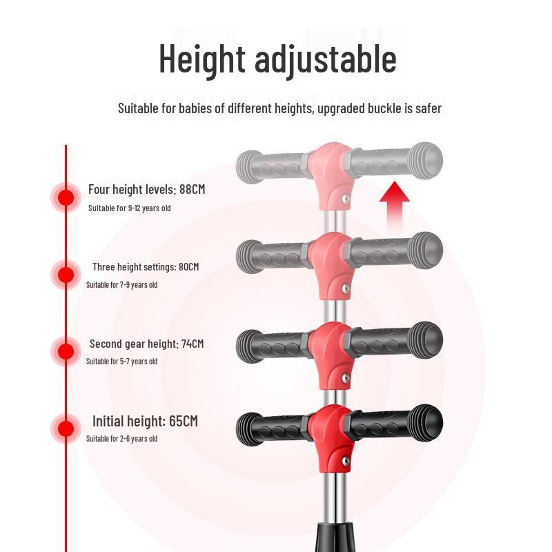 Foldable Children's Scooter with Seat for Ages 2-9