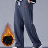 Winter Thick Warm Corduroy Sweatpants Men Liner Drawstring Straight Loose Track Pants Male Casual Thermal Trousers