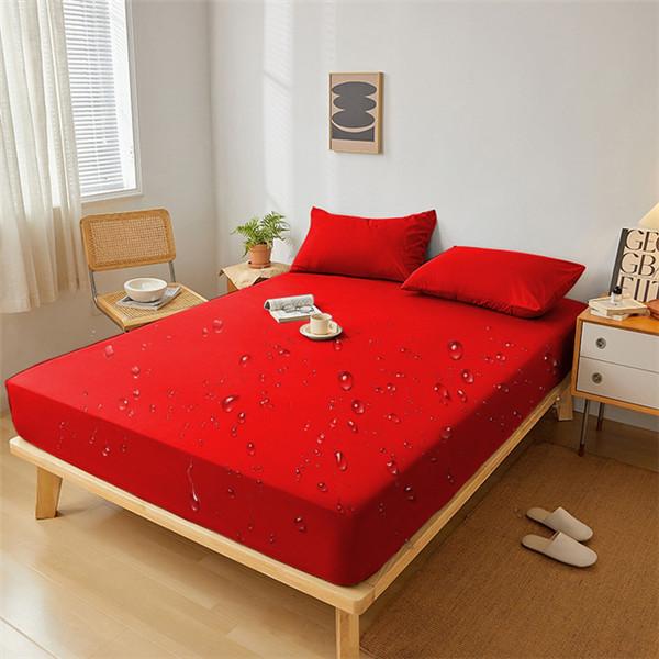 Elastic Band Fitted Bed Sheet Waterproof Bed Mattress Protector Pad Bed Double Couple Bedspread Multi Size Bed Sheet