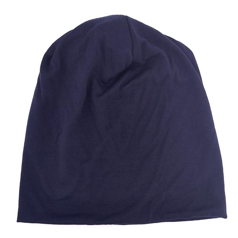 Casual Spring Women Black Slouch Beanies Hats Solid Color Thin Cotton Oversize Bonnets Caps For Ladies Men Hats