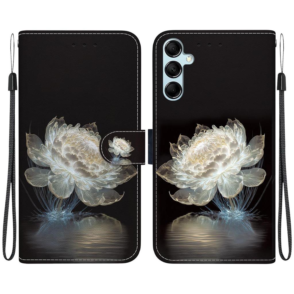 3D Abstract Art Painting Black Gold Rose Flower Leather Phone Wallet Case Book Stand For iPhone Girls Magnetic Card Flip Cover Bag AVE