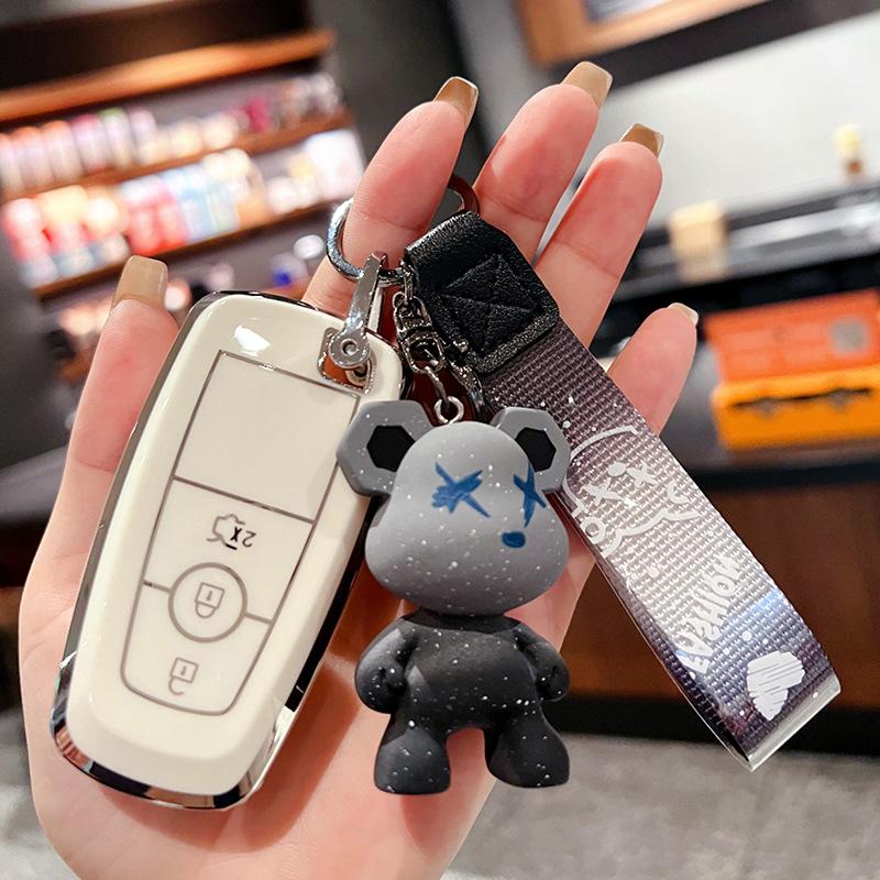 TPU Car Key Case Full Cover 3 Button for Ford Fusion Mustang Explorer F250 F350 F150 EcoSport Edge S-MAX Ranger Lincoln Mondeo