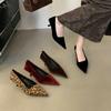 Fashion Bailamos Autumn Pointed Toe Women Sexy Shallow Slip On Velvet Pumps Shoes Fashion Thin High Heel Ladies Elegant Dress Boat Shoes
