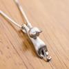 Fashion Women Cute Climbing Cat Charm Pendant Necklace Jewelry
