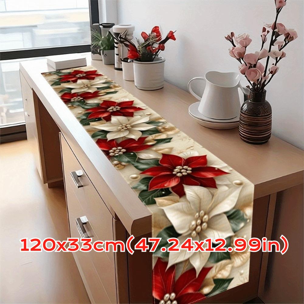 New Year Xmas Table Flag Cover Santa Claus Christmas Tablecloth  Christmas Party