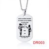 In the Darkest Hour When Demons Come Brothers Dog Tags for Men Stainless Steel Pendant BFF Necklaces Fraternal Gift