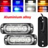 4LED Car Strobe Warning Light Grill Flashing Breakdown Emergency Light Car Truck Trailer Beacon Lamp LED Side Light For Car