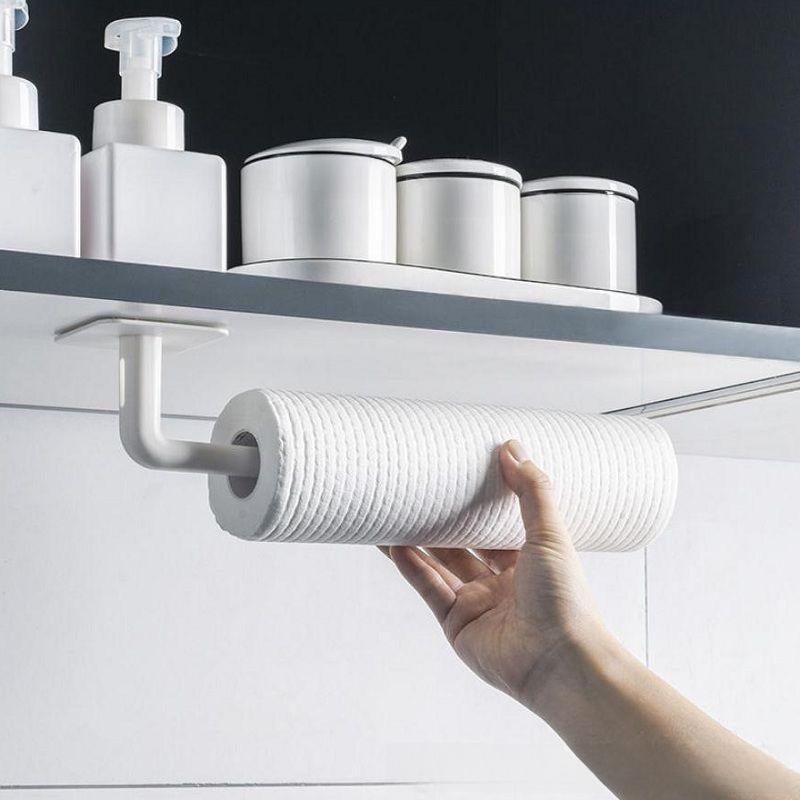 Wall-Mounted Paper Towel Holder & Storage Rack