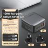 100w Four Port Gallium Nitride Charger Set GaN Super Fast Charging EU/US Charging Plug Desktop Charger