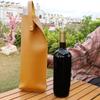 Wine Packaging Bag Fake PU Leather Wine Tote Carrier Stylish Wine Bottle Champagne Protective Bag with Handle for Party Supplies