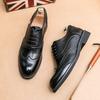 Designer Brand Men's Leather Brogue Shoes Pointed Toe Shoes for Wedding Massage Sole Men's Business Dress Shoes Lace Up Style