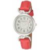 Arias Amalfidia Analogue Watch, Waterproof, Leather Strap, White Dial, WW20022A-128, Women's, Red