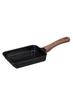 CB Japan Mini Tamagoyaki Frying Pan, 12x17cm, IH Compatible, Ceramic Coating, Wood-Look Handle, Black, MC Copan