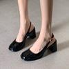 Fashion French Retro Mary Janes Single Shoes 2024 Summer New Temperament Elegant Fashion Versatile Baotou Sandals Trendy High Heels
