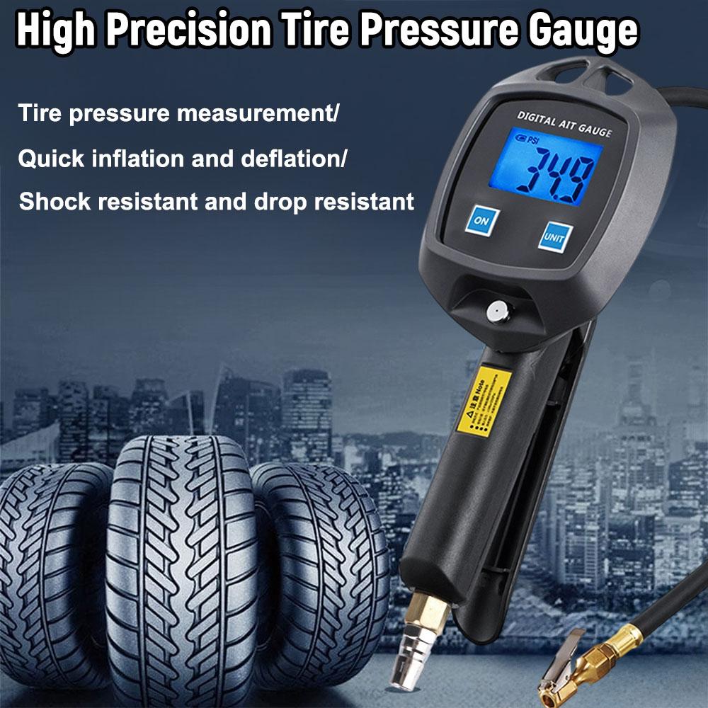 Tire Pressure Gauge High-precision Monitoring Inflation Gun Auto Accessories Digital Display Universal Car Tire Manometro