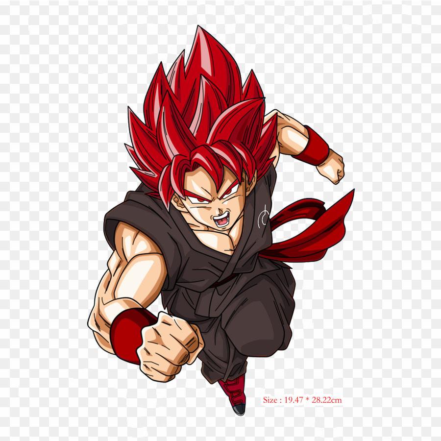 Patches For Clothes Bag Iron On Thermal Stickers Goku Ssj Dios Goku Super Saiyan Pattern Washable Heat Transfer