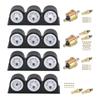 2'' 52MM Triple Gauge Kit Oil Pressure Gauge Oil Temp Gauge Water Temp Gauge Voltmeter Tachometer Universal For Cars Trucks