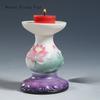 Chinese Creative Ceramic Relief Lotus Candlestick, Home Offering Butter Lamp for Buddha Lamp Base Feng Shui  Buddhism