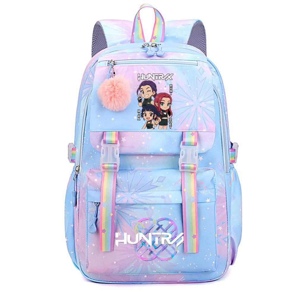 Cute Anime K-Pop Demon Hunters Printed Large Capacity Waterproof Backpack Teenger Student Girl Boy Schoolbag Bookbag Women Travel Bag Rucksak