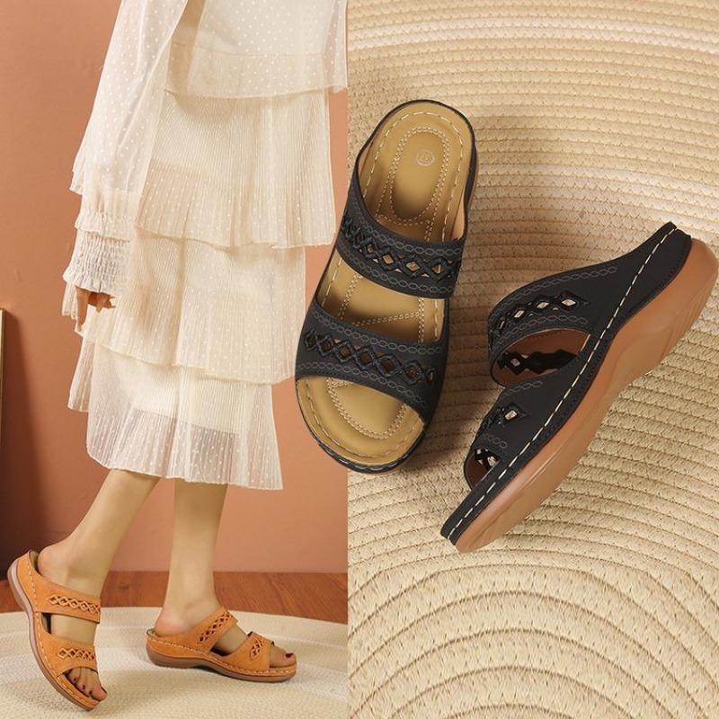 Large Size Wedge Slippers Women's Summer Light Outer Sandals TEUM Explosion