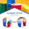 OUNONA Disposable Cups, Heat-Resistant, Colored Plastic Drinking Cups, 250ml, Double-Walled, Simple Design, Suitable for Kindergarten and Daycare, 100