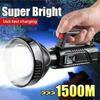 Rechargeable High Power Led Flashlights Ultra-Long Lighting Distance Lamp Searchlight XHP70 Powerful Lantern Torches Spotlight