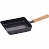 Wahei Freiz Tsubame-Sanjo Iron Frying Pan for Tamagoyaki (Japanese Omelette) 14x18cm with Wooden Handle, Induction and Gas Compatible, Made In Japan,