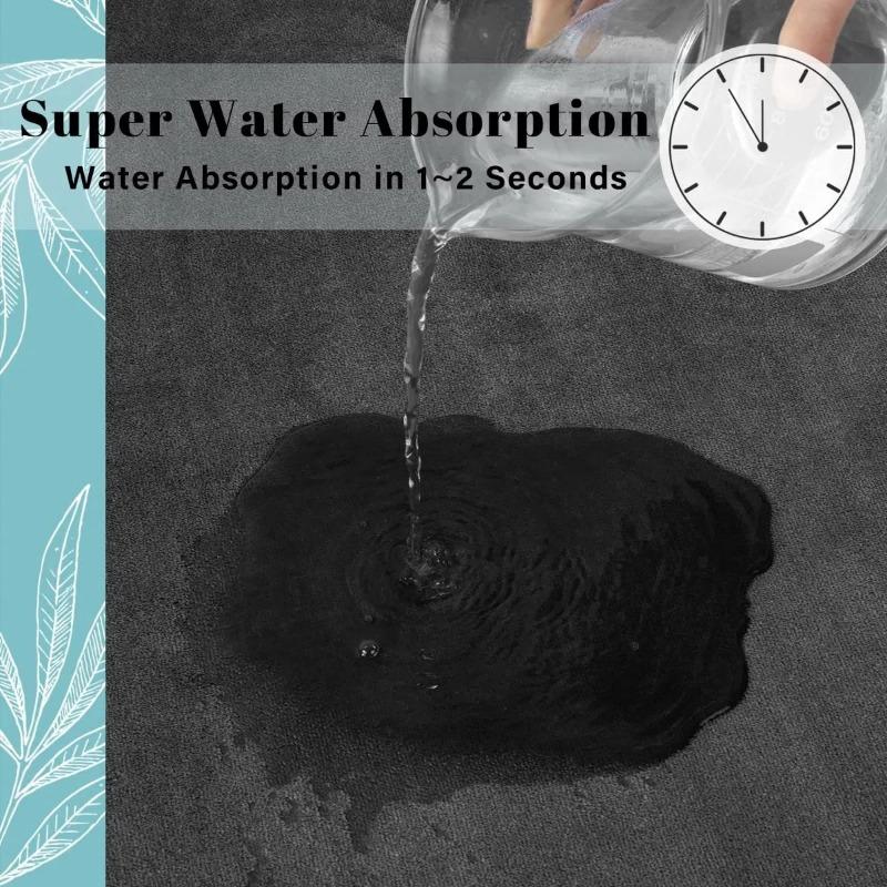 Absorbent Memory Foam Carpet Non-Slip Bathroom Toilet Bath Mat Soft Shower Decorative Rug Sponge Flat Bathtub Anti-skid