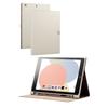 Elecom IPad 9th/8th/7th Generation iPad 10.2 2019 Model Flap Case Soft Leather &me Apple Pencil Storage Free Angle Greige TB-A19RWVJMGB