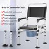 Household Portable Elderly Care Toilet Chair Height Adjustable Bathroom Shower Chair Foldable Patient Commode Chair