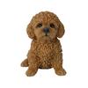 Ubia Sitting Toy Poodle, Red, 13 X 9 X 13.5 Cm, Doll Figurine, Animal Ornament, Garden Decor, Dog, H24126-1