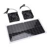 Solar Powered Exhaust Fan 16W Monocrystalline Silicon Solar Panel Dual Ventilation Fan Kit for Pet House Chicken Coop Greenhouse
