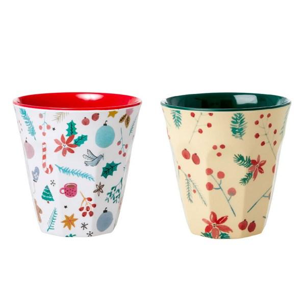 Rice Baby Tableware Cup, 2-piece Set, X Mas, Poinsettia, 1 Set, Popular Korean Parenting Items