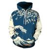Lattice Vortex Japanese Great Wave Off Kanagawa Plum Blossom 3D Print Men Hoodies Women Hooded Sweatshirt Pullover Clothes S-3XL