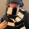 Striped Long Scarves Warm Shawl Wrap Vintage Winter Scarf Women